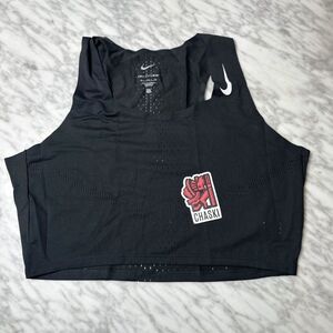 Nike Dri-FIT ADV AeroSwift Running racing Crop Top DM8728 Black Women's XL NEW
